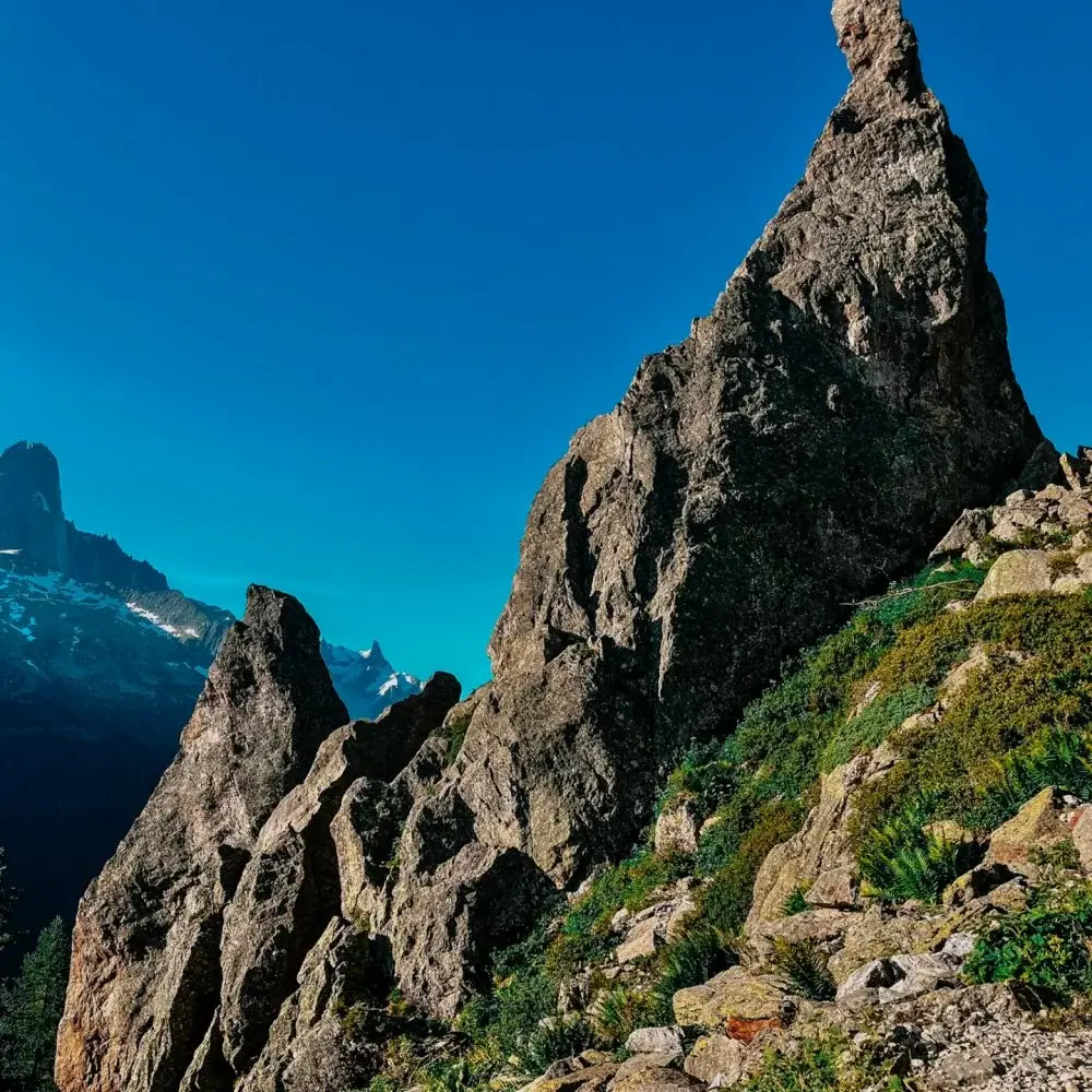 aiguillette d’argentiere L’Aiguillette d’Argentière dressée au-dessus du sentier du lac Blanc