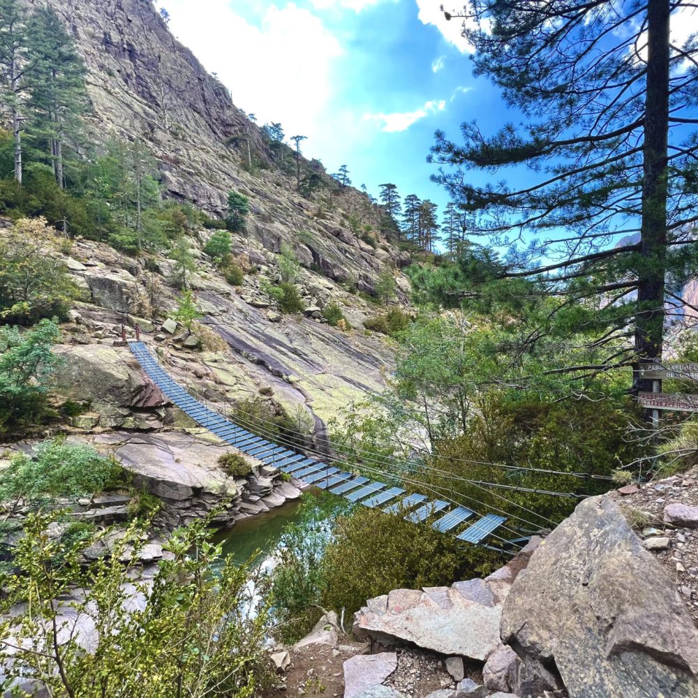 passerelle de Spasimata randonnée corse gr20